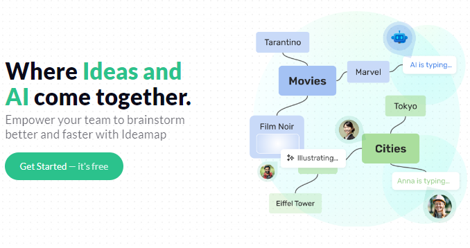 Ideamap:Create, Collaborate, and Innovate with AI-Powered Brainstorming