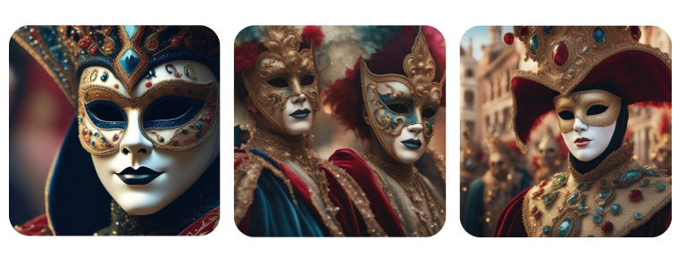 Venetian carnival AI image