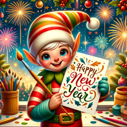 2024 New Year’s Card Elf