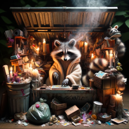 Dumpster Raccoon Tarot